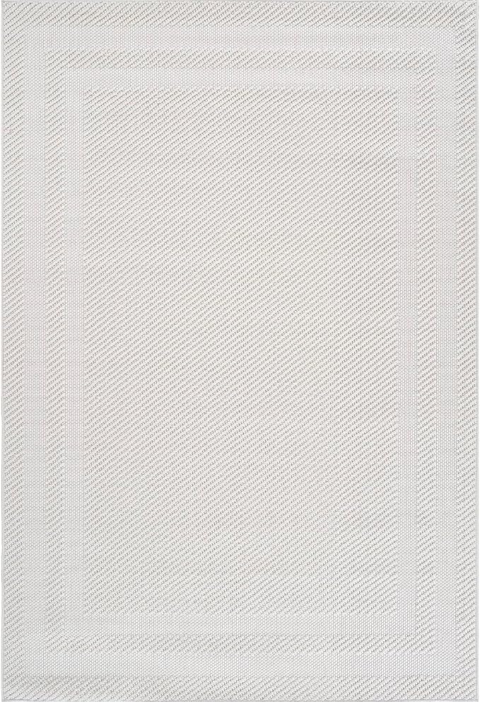 CAMILSON Micro Loop Rug 6x9 Modern Luxury Bordered Area Rugs Soft High and Low - Image 3