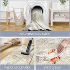 Washable Area Rugs 5'x8' Non-Slip Modern Abstract Soft - Image 4