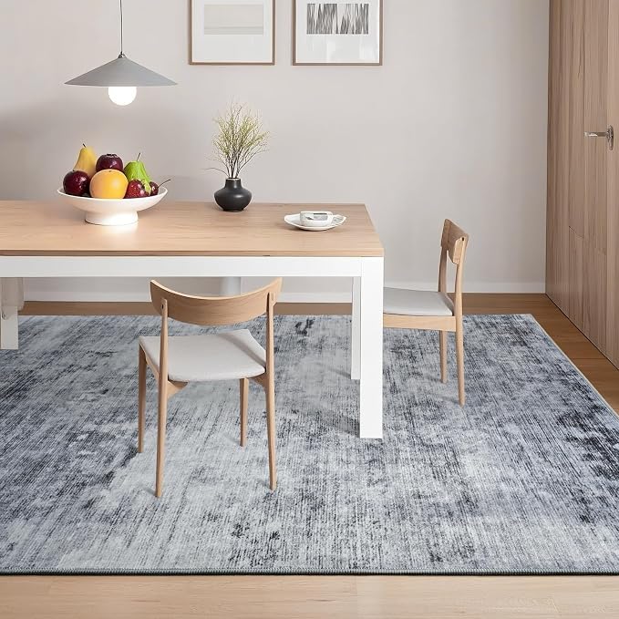 Toneed Abstract Area Rug 6x9 Modern Washable Rug Soft Non Slip Rug Low Pile - Image 3