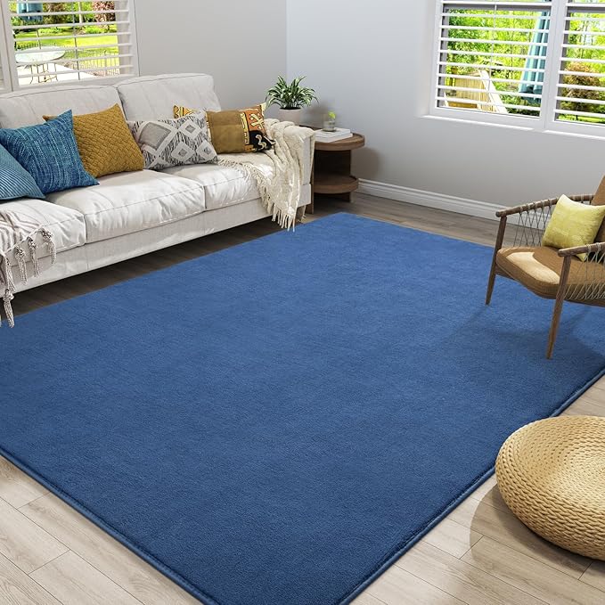 Amearea Large Modern Area Rugs for Bedroom Living Room, 8x10 Feet Blue - Image 6