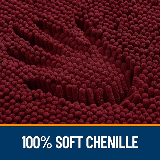 OLANLY Toilet Rugs U-Shaped 24x20, Extra Soft Absorbent Chenille Contour - Image 3