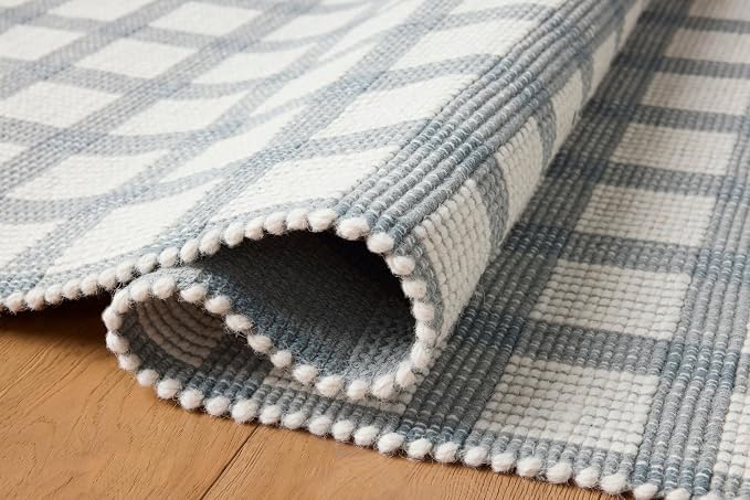 Loloi Magnolia Home by Joanna Gaines Ryder Collection RYD-02 Blue/Ivory 5'-0" x - Image 3