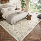 Washable 6x9 Area Rugs for Living Room, Boho Non-Slip Vintage Distress Large - Image 2