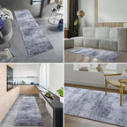 Toneed 2x6 Runner Rug Modern Abstract Hallway Rug Washable Non Slip Rubber Rugs - Image 2