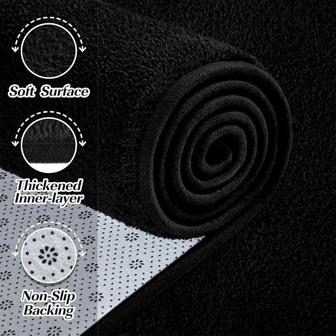 Large Area Rugs for Living Room Bedroom, 7x10 Feet Black Rug, Minimalist Modern - Image 8