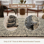 Collive Washable Small Bathroom Rug 2x3, Hand Woven Low Profile Front Door Mat - Image 5