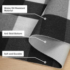 GENIMO Checkered Rug 27.5x43 inches Black and White Outdoor Rug Buffalo Plaid - Image 7