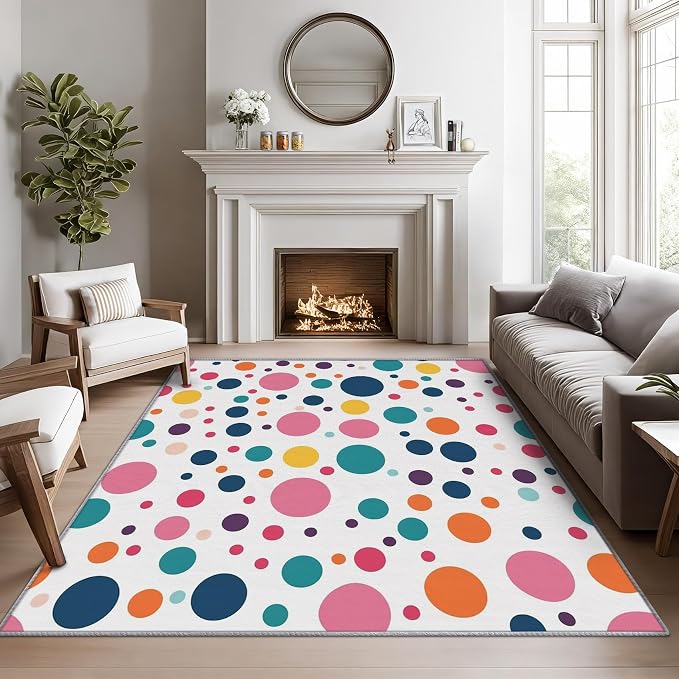 Polka Dots Rugs for Kids Room by Phtbz