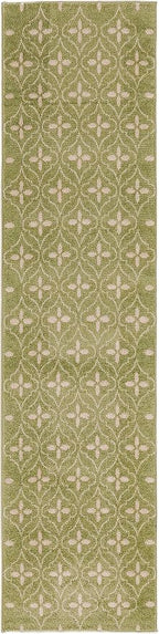 Nourison Home Nourison Essentials Green Ivory 2'2" x 7'6" Area Rug - Image 4