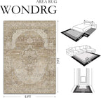 6x9 Washable Vintage Area Rug for Living Room Bedroom Non Slip Distressed - Image 2