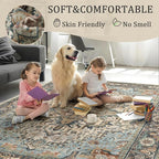 6x9 Machine Washable Area Rug for Living Room, Kids and Pets Friendly for - Image 4
