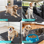 OLANLY Dog Door Mat for Muddy Paws 59x24, Paw Print Design, Absorbs Moisture - Image 7