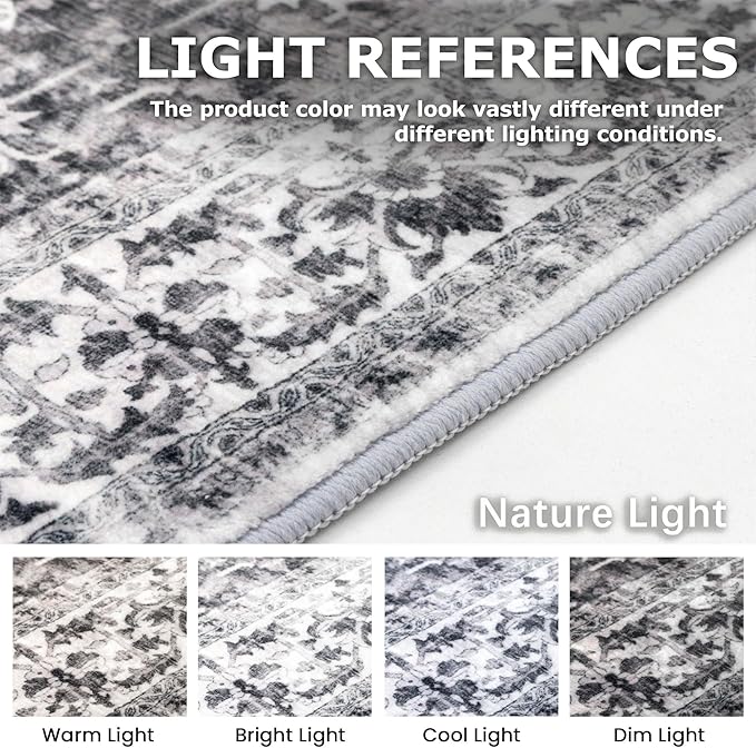 KOZYFLY Area Rug 4x6 Ft Washable Rugs - Image 4