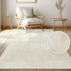 Paco Home Modern Area Rug with Minimalist Arched Lines in Neutral Cream - Image 2