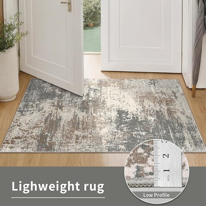Ciicool 2'6"x10' Washable Runner Rug, Modern Abstract Hallway Rugs Runner - Image 5