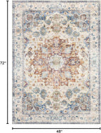 Area Rug 4×6, Vintage Boho Rug, Ultra-Soft Low Pile, Non Slip, Stain Resistant - Image 2