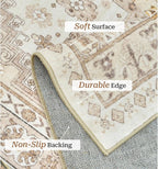 zesthome 2x6 Runner Rug for Hallways, Machine Washable Rug, Non Slip Vintage - Image 3