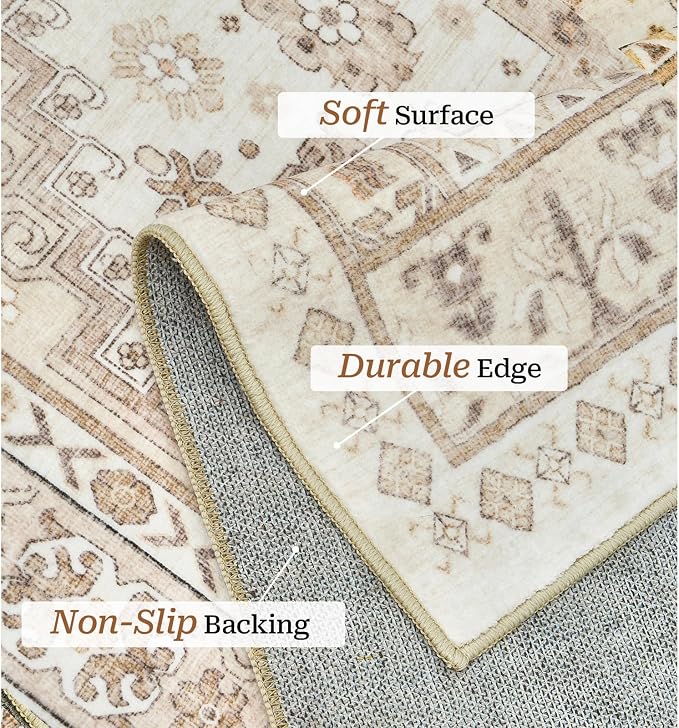 zesthome 10x14 Area Rugs, Stain Resistant Washable Rug, Ultra-Thin Rugs - Image 4