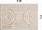 Rugshop Abstract Arch Shag Area Rug Beige 2' x 3' Ideal - Image 2
