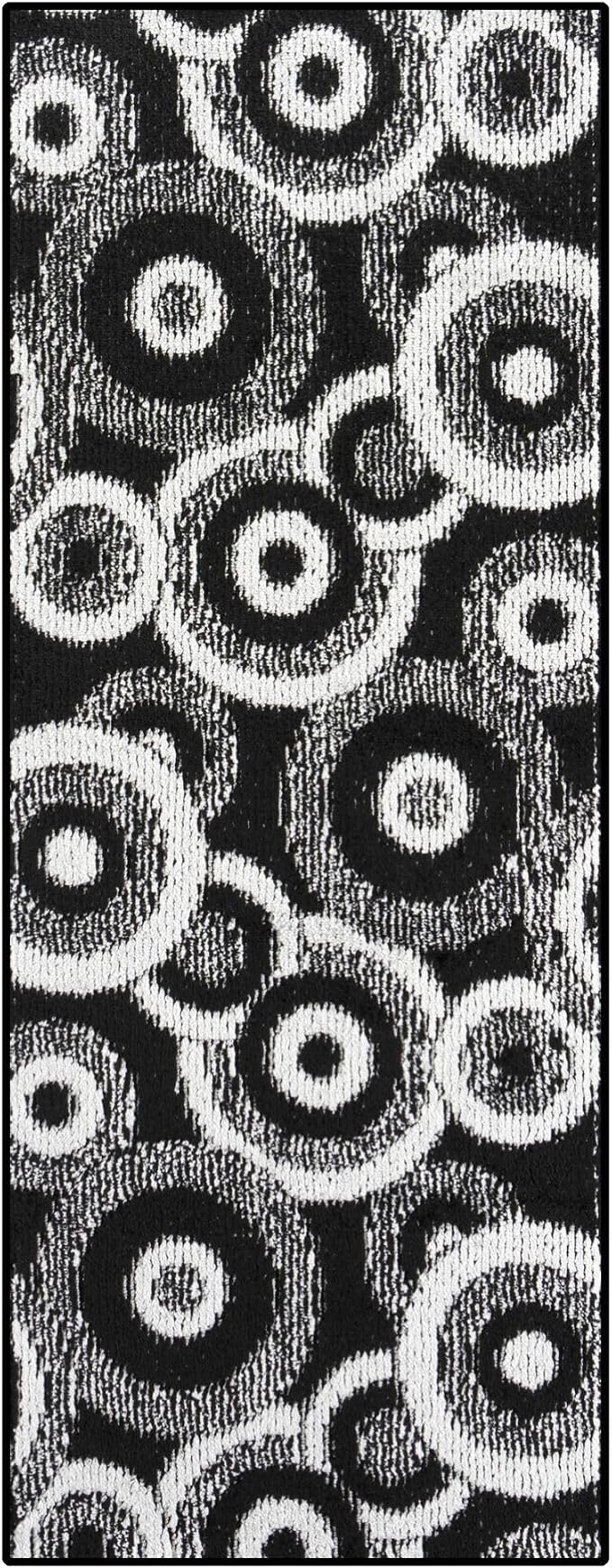 Custom Size Black Hallway Runner Rug | Cut to Length 2'3" x 8' | Non-Slip & by RemnazHomeDecor