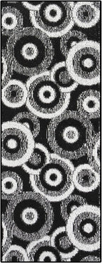 Custom Size Black Hallway Runner Rug | Cut to Length 2'3" x 11' | Non-Slip & by RemnazHomeDecor