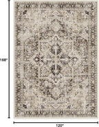 RUGGABLE Washable Vintage Area Rug – Kamran Hazel 10x14, Stain-Resistant - Image 2