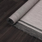 CAMILSON Indoor Outdoor Rug, 6x9 Bordered Gray Modern Area Rugs - Image 8