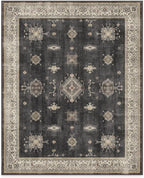 RUGGABLE Washable Vintage Area Rug – Verena Dark Wood 8x10, Stain-Resistant - Image 3