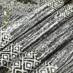 GarveeHome Modern Geometric Area Rug 5x7 Distressed Bordered Rug Washable Non - Image 4