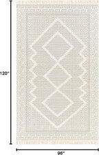 Mark&Day Wool Rugs, 8x10 Nishnabotny Cottage Light Gray Area Rug, Bedroom or - Image 2