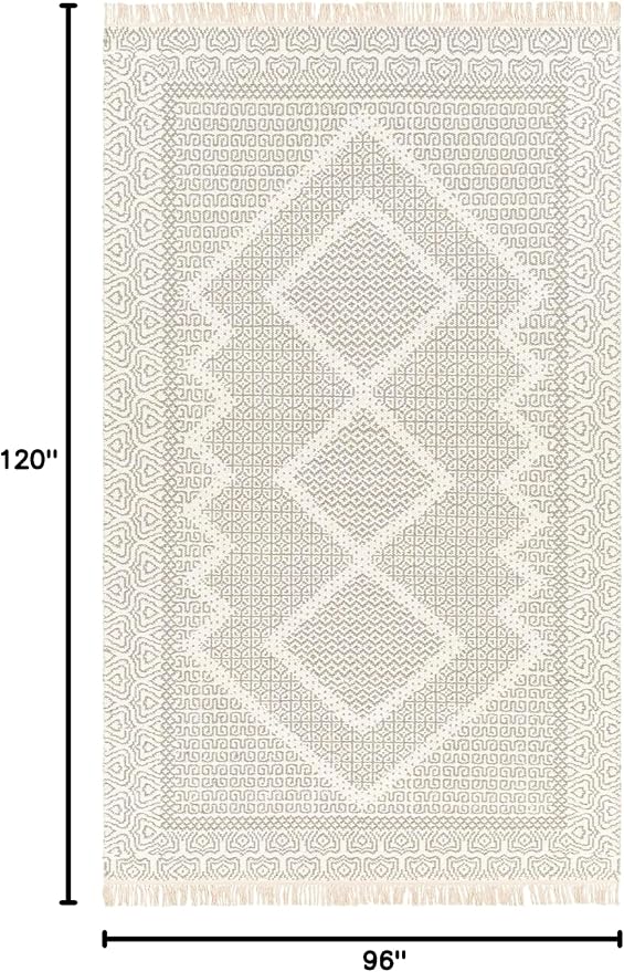 Mark&Day Wool Rugs, 8x10 Nishnabotny Cottage Light Gray Area Rug, Bedroom or - Image 2