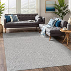 Beverly Rug Easy Jute Gray Rug 5x7 Solid Washable Durable Outdoor Indoor Area by BeverlyRug