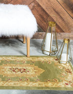 Rugs.com Chateau Collection Rug – 2' x 5' 3 Runner Green Medium Rug Perfect - Image 5