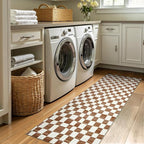 jinchan Runner Rug 2x5 Hallway Washable Modern Checkered Geometric Lattice Kids - Image 5