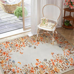Wonnitar Floral Washable Area Rug 4x6 Halloween Rug, Non-Slip Soft Fall Rugs - Image 2