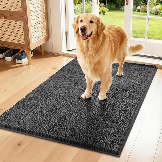Chenille Absorbent Front Door Mat 72" x 48", Dog Door Mat by Naturehydro
