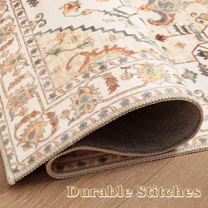 SERISSA Area Rug 3x5 Boho Light Yellow Rugs - Image 7