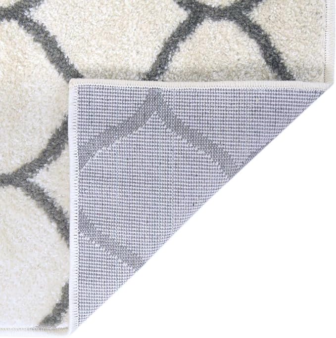 Rugs.com Lattice Frieze Collection Rug – 2' x 6' Runner Ivory Medium Rug Perfect - Image 8