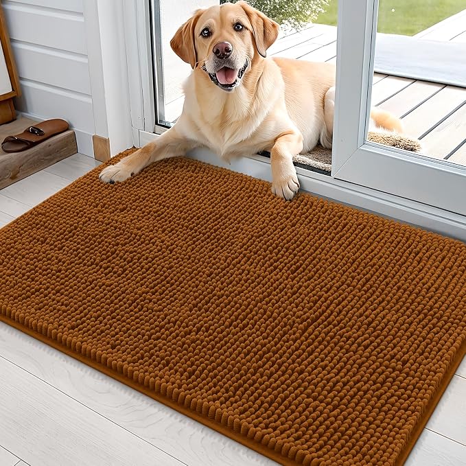 OLANLY Dog Door Mat for Muddy Paws 36x24, Absorbs Moisture and Dirt, Absorbent by OLANLY