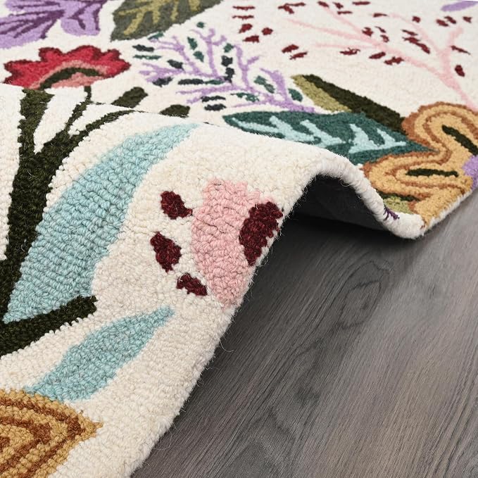 Hand-Tufted Floral Area Rug - Image 6