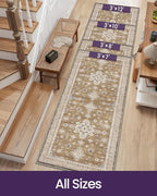DEXI Hallway Runner Rug 3x10, Distressed Non Slip Runners Carpet, Boho Vintage - Image 2