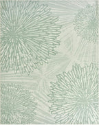 WITSHOCK 10x14 Washable Rug for Living Room, Modern Floral Distress Print - Image 7