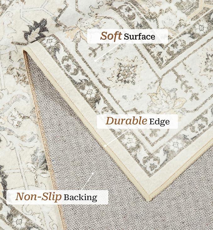 zesthome Washable Rug 6x9 Area Rugs, Stain Resistant Rugs - Image 4