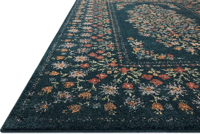 Loloi Rifle Paper Co. Laurel Collection LAU-02 Navy 2'-8" x 8' Runner Rug - Image 3