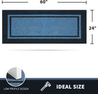 PURRUGS Dirt Trapping Door Mat 24" x 60", Non-Slip/Skid Machine Washable - Image 2