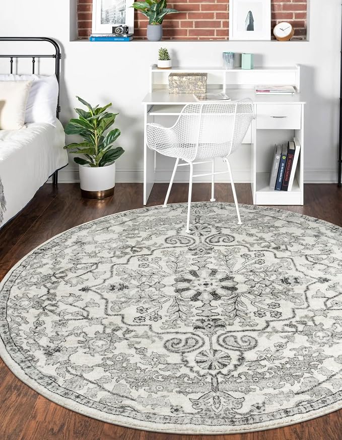 Lahome Bohemian Washable Round Rug, Large Round Rugs 6ft Non Slip Circle Rugs - Image 3