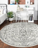 Lahome Bohemian Washable Round Rug, Large Round Rugs 6ft Non Slip Circle Rugs - Image 3