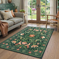 Moynesa 3x5 Kitchen Rug, Modern Cottage Washable Non-Slip Low Pile Area Rug by Moynesa