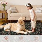 DUKINO 2.6x8 Runner Rug for Hallway, Washable Vintage Floral Kitchen Rug - Image 3