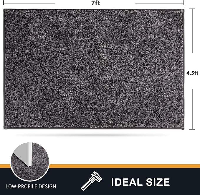 PURRUGS Easy Care Area Rug 4.5ft x 7ft, Non-Slip Washable Entryway Rug - Image 2